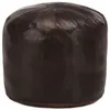 Image de vidaXL Pouf 40 x 35 cm Marron foncé Cuir véritable de chèvre