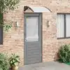 Image de Auvent De Porte Noir Et Transparent 200x75 Cm Pc Vidaxl