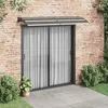 Image de Auvent de porte - vidaXL - 240x80 cm - Noir - Polycarbonate - Anti-corrosion