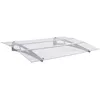 Image de Auvent De Porte Argenté Et Transparent 120x90 Cm Polycarbonate Vidaxl