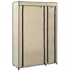Image de vidaXL Garde-robe pliable Crème 110x45x175 cm Tissu