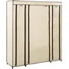 Image de Armoire Avec Compartiments Et Tiges Crème 150x45x176 Cm Tissu Vidaxl