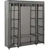 Image de Armoire Avec Compartiments Et Tiges Gris 150x45x176 Cm Tissu Vidaxl