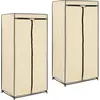 Image de 2 Pcs Garde-robes Crème 75x50x160 Cm Vidaxl