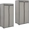 Image de vidaXL 2 pcs Garde-robes Gris 75x50x160 cm