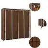 Image de Garde-robe Avec 4 Compartiments Marron 175x45x170 Cm Vidaxl