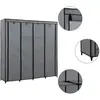 Image de Garde-robe Avec 4 Compartiments Gris 175x45x170 Cm Vidaxl