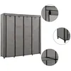 Image de vidaXL Garde-robe avec 4 compartiments Gris 175 x 45 x 170 cm