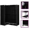 Image de Garde-robe D'angle Noir 130x87x169 Cm Vidaxl
