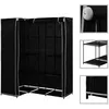 Image de Armoire à vêtements - VIDAXL - Pliable en Tissu - Noir - À monter soi-même - Pour Chambre