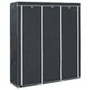 Image de vidaXL Armoire avec Compartiments et Barres Garde-robe Stockage Vêtements Meuble de Rangement Chambre à Coucher Chaussures 282453