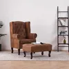 Image de vidaXL Fauteuil Chesterfield et Repose-Pieds Chaise de Salon Pouf Siège de Salon avec Tabouret Maison Intérieur Salle de 281277