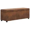 Image de Banc Avec Compartiment De Rangement 116 Cm Marron Similicuir Vidaxl