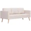 Image de Vidaxl canapé à 3 places tissu crème 281352