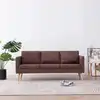 Image de Canapé À 3 Places Tissu Marron Vidaxl