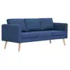 Image de Vidaxl canapé à 3 places tissu bleu 281356