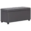 Image de vidaXL Pouf de rangement 875 cm Gris Similicuir