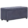 Image de vidaXL Pouf de rangement 875 cm Gris Similicuir daim