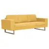 Image de Vidaxl canapé à 3 places tissu jaune 281392