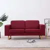 Image de Canapé À 2 Places Tissu Rouge Bordeaux Vidaxl
