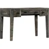 Image de Bureau Noir 110 X 50 X 75 Cm Bois De Manguier Massif Vidaxl