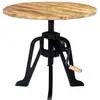 Image de Table D'appoint 60x(46-63) Cm Bois De Manguier Massif Et Fonte Vidaxl
