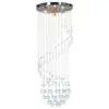 Image de Plafonnier Avec Perles De Cristal Argenté Spirale G9 Vidaxl