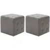 Image de 2 Pcs Tables De Chevet Gris 30x30x30 Cm Similicuir Vidaxl
