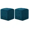 Image de 2 Pcs Tables De Chevet Bleu 30x30x30 Cm Tissu Velours Vidaxl