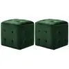 Image de 2 Pcs Tables De Chevet Vert 30x30x30 Cm Tissu Velours Vidaxl
