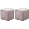 Image de Tables De Chevet 2 Pcs Rose 30x30x30 Cm Tissu Velours Vidaxl