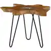 Image de Table Basse 70x45 Cm Bois De Teck Massif Et Polyrésine Vidaxl