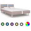 Image de vidaXL Cadre de lit avec LED sans matelas cappuccino 120x200 cm 280862