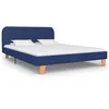 Image de vidaXL Cadre de lit sans matelas bleu tissu 140x200 cm 280878