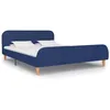 Image de Cadre De Lit Sans Matelas Bleu Tissu 140x200 Cm Vidaxl