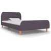 Image de Cadre De Lit Sans Matelas Taupe Tissu 90x200 Cm Vidaxl