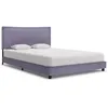 Image de Cadre De Lit Sans Matelas Gris Clair Tissu 140x200 Cm Vidaxl