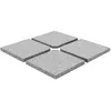 Image de Plaque de poids pour parasol - VIDAXL - Granit gris - 4 pièces - 100 kg - Carré