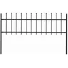 Image de vidaXL Clôture de jardin Woerden avec pointe en acier noir 181 x 60 cm 144923