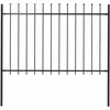 Image de vidaXL Clôture de jardin Woerden avec pointe en acier noir 170 x 120 cm 144926