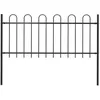 Image de vidaXL Clôture de jardin BOXTEL avec arceau supérieur en acier 181 x 80 cm noir 144929