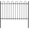 Image de vidaXL Clôture de jardin BOXTEL avec arceau supérieur en acier 181 x 120 cm noir 144931