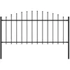 Image de vidaXL Clôture de jardin Woerden avec pointe en acier noir 170 x 75 cm 144940