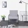 Image de Fauteuil Gris Clair Tissu Vidaxl