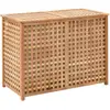 Image de Coffre À Linge 87,5x46x67 Cm Bois De Noyer Massif Vidaxl