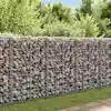 Image de Mur À Gabion Avec Couvercles Acier Galvanisé 20x20x100 Cm Vidaxl