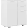 Image de Buffet Blanc Brillant 71 X 35 X 80 Cm Bois D'ingénierie Vidaxl