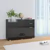 Image de Buffet Noir Brillant 107x35x80,5 Cm Vidaxl