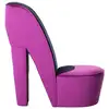 Image de Vidaxl chaise en forme de chaussure à talon haut violet velours 248645