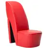 Image de Vidaxl chaise en forme de chaussure à talon haut rouge similicuir 248646